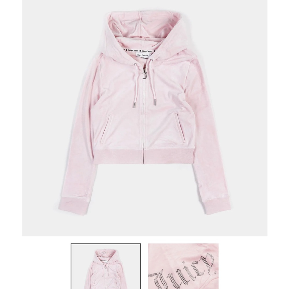 Like NEW Juicy Couture Pink Velour hoodie and pant set